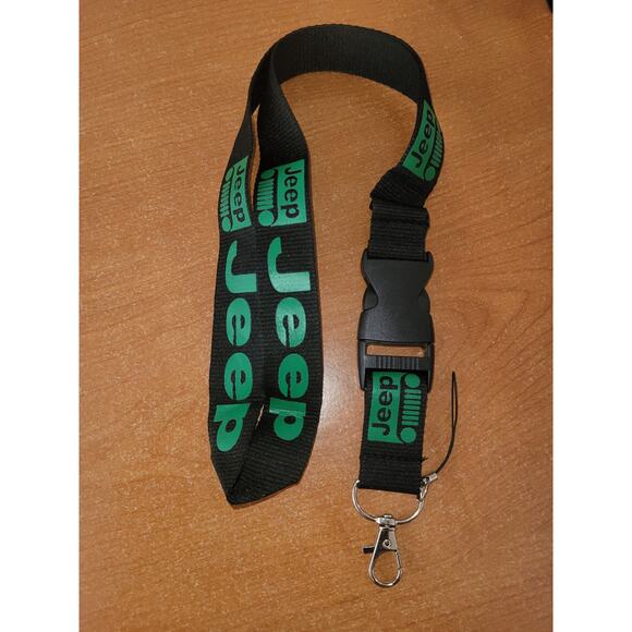 Jeep Lanyard – Green Key Holder with Metal Clip | Car Keychain Strap (One Size) - Picture 5 of 6